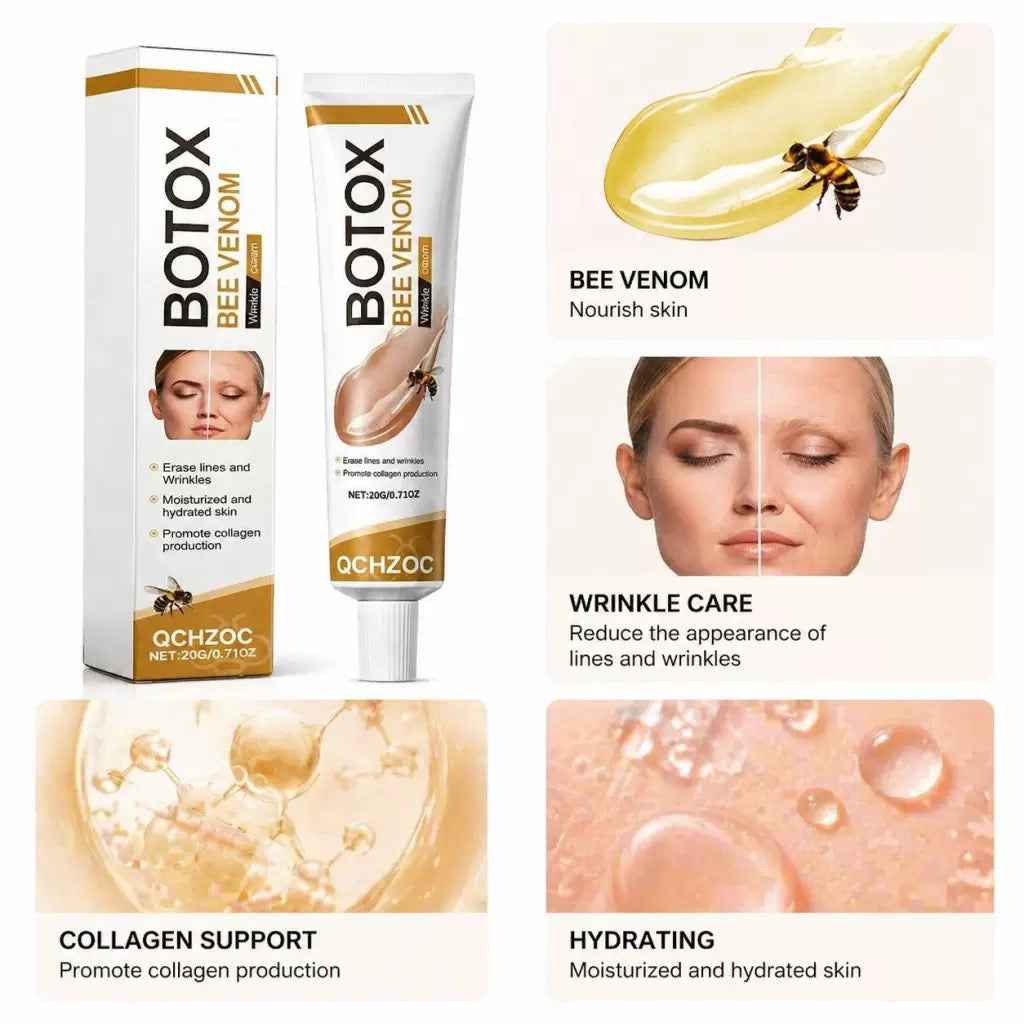 Qchzoc Bee Venom Anti-Wrinkle Cream – Powerful Collagen-Boosting Formula