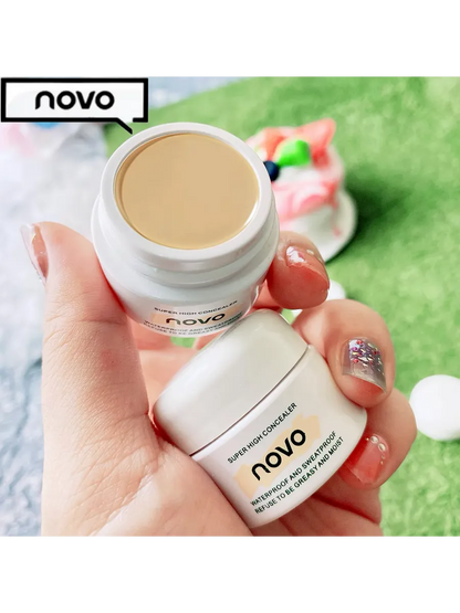 NOVO Professional High-Coverage Waterproof Concealer - Long-Lasting Spot Correction
