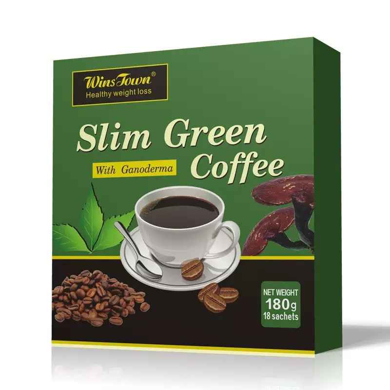 WinsTown Slim Green Coffee with Ganoderma – Premium Healthy Weight Management Blend (18 Sachets)