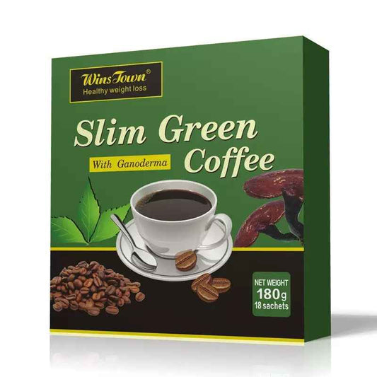 WinsTown Slim Green Coffee with Ganoderma – Premium Healthy Weight Management Blend (18 Sachets)