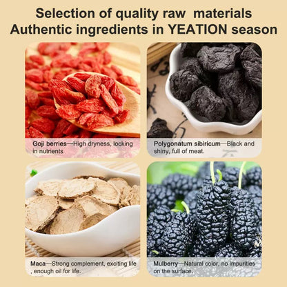 Nuvelloz Five Treasure Tea - Premium Natural Herbal Energy Blend for Vitality