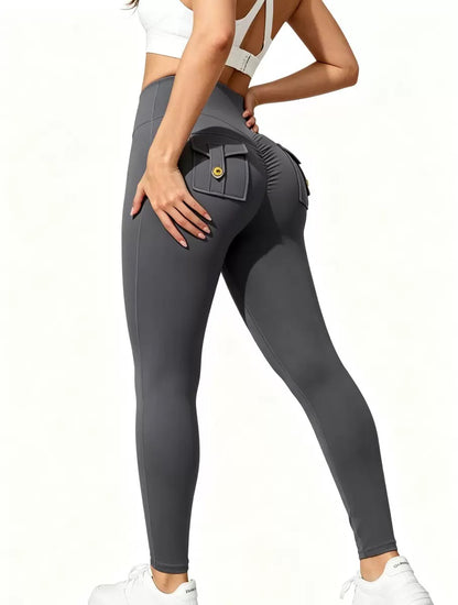 Nuvelloz Sculpt & Lift Leggings - High-Elastic Performance Cargo Leggings for Ultimate Comfort