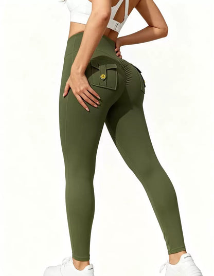 Nuvelloz Sculpt & Lift Leggings - High-Elastic Performance Cargo Leggings for Ultimate Comfort