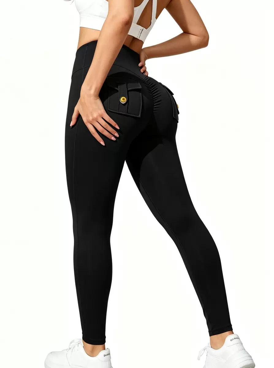 Nuvelloz Sculpt & Lift Leggings - High-Elastic Performance Cargo Leggings for Ultimate Comfort