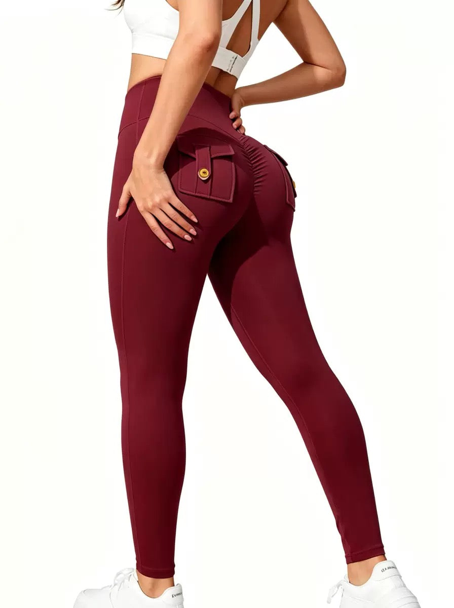Nuvelloz Sculpt & Lift Leggings - High-Elastic Performance Cargo Leggings for Ultimate Comfort