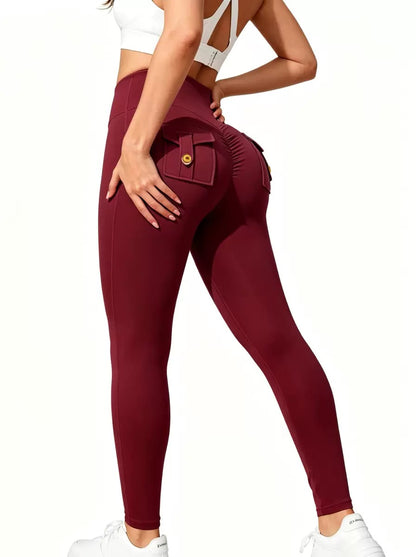 Nuvelloz Sculpt & Lift Leggings - High-Elastic Performance Cargo Leggings for Ultimate Comfort