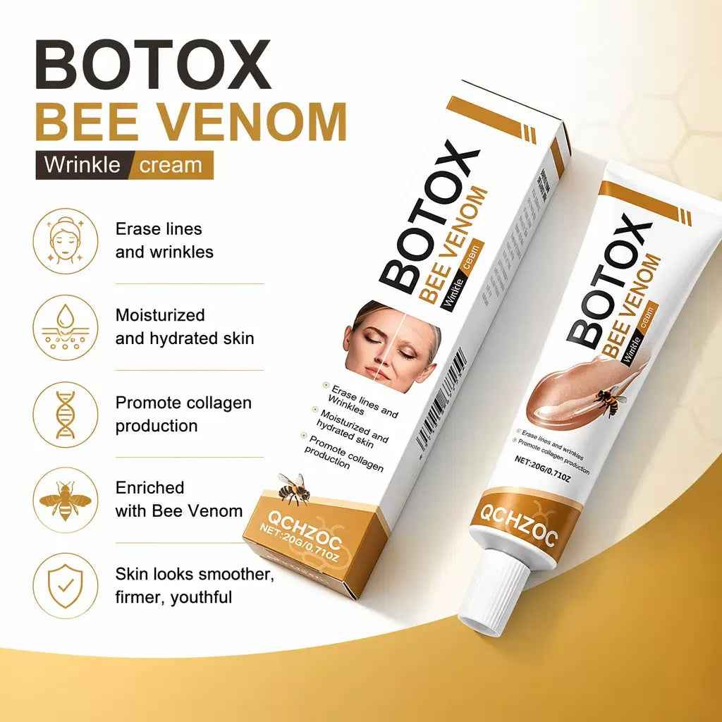 Qchzoc Bee Venom Anti-Wrinkle Cream – Powerful Collagen-Boosting Formula
