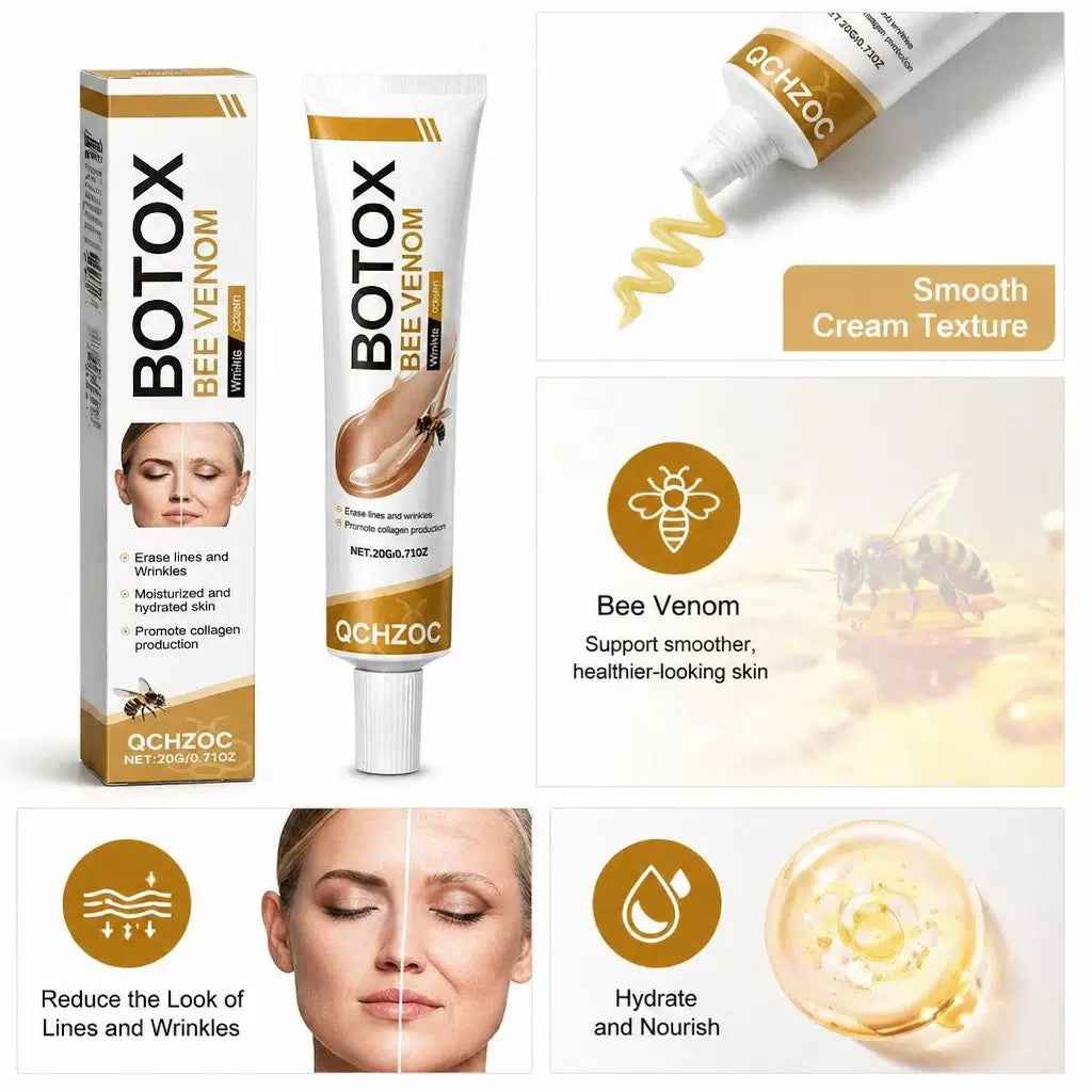 Qchzoc Bee Venom Anti-Wrinkle Cream – Powerful Collagen-Boosting Formula