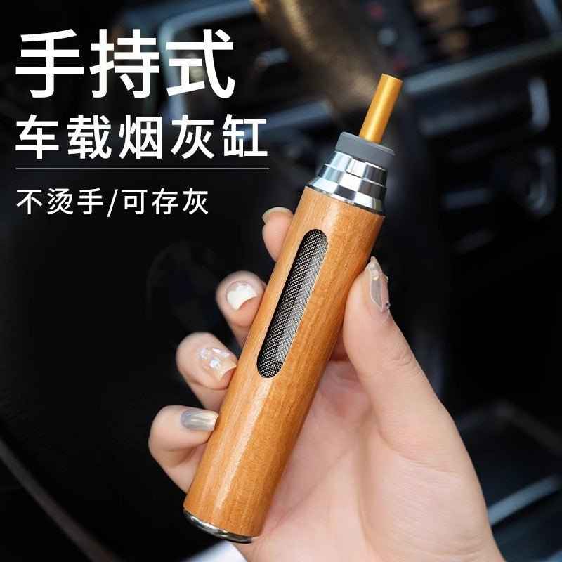 Premium Natural Solid Wood Handheld Cigarette Holder – Anti-Ash, Windproof & Car-Friendly Smoking Solution
