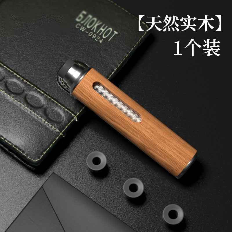 Premium Natural Solid Wood Handheld Cigarette Holder – Anti-Ash, Windproof & Car-Friendly Smoking Solution