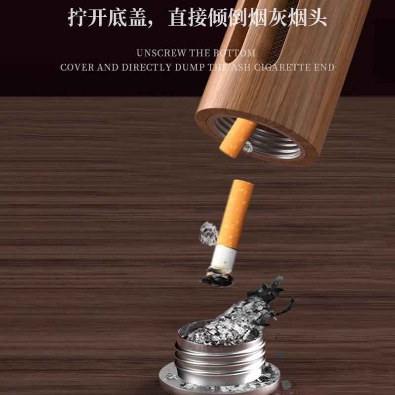 Premium Natural Solid Wood Handheld Cigarette Holder – Anti-Ash, Windproof & Car-Friendly Smoking Solution